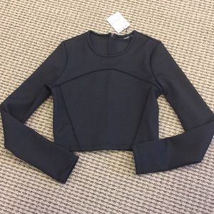 NWT Zara long sleeve crop top size S